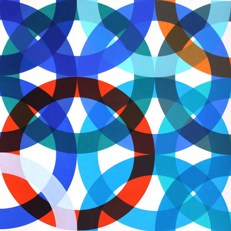 Edeltraut Rath, moving circles No.3, 2015, Unikat Siebdruck, 50 x 50 cm