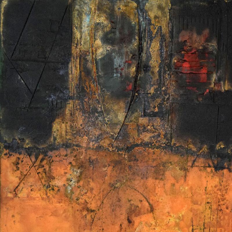 Maggie Luitjens, „ohne Titel“, Mischtechnik auf Leinwand, 60 x 60 cm, 2016