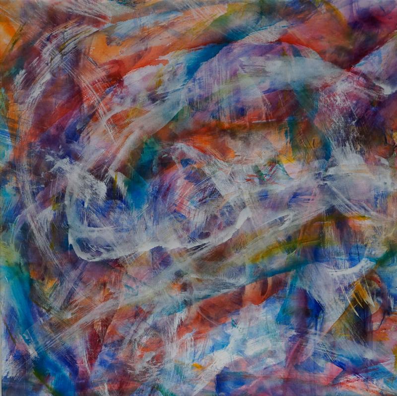 Reinhild Zietz, Dynamik, Acryl auf Leinwand, 80 x 80 cm, 2015